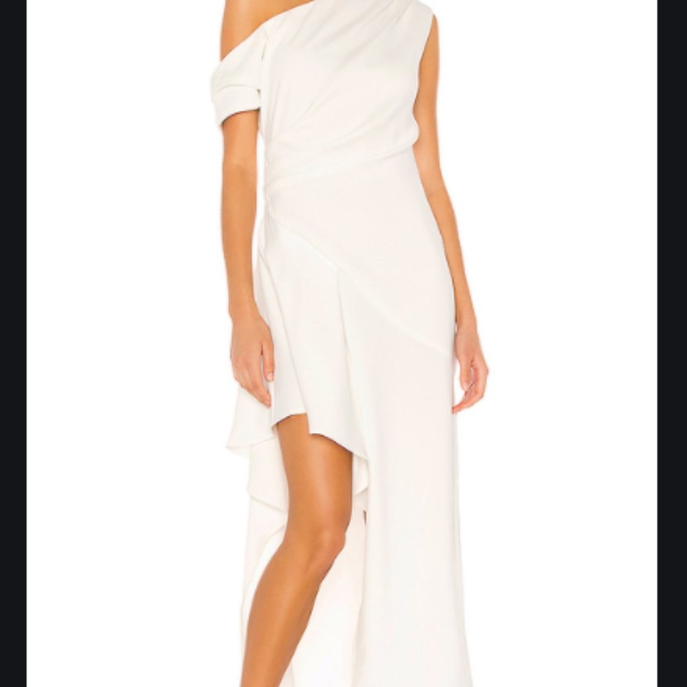 ELLIATT Asymmetric White Dress